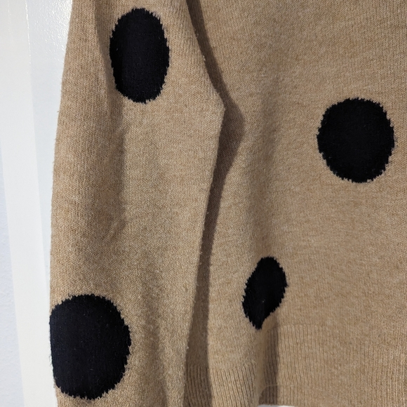 Madewell Dot Pullover Sweater, Camel Polkadot, Size S - Picture 5 of 8